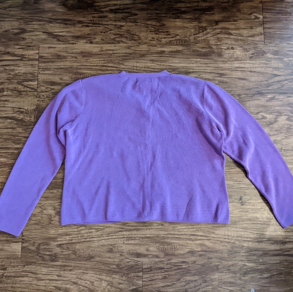 Sandra King Silk Cropped Cardigan Sweater - Picture 6 of 8